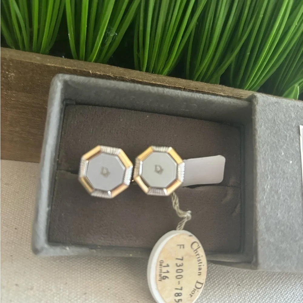 Dior cufflinks octagonal